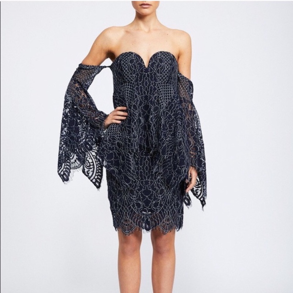 New Shona Joy Navy Lace Dress